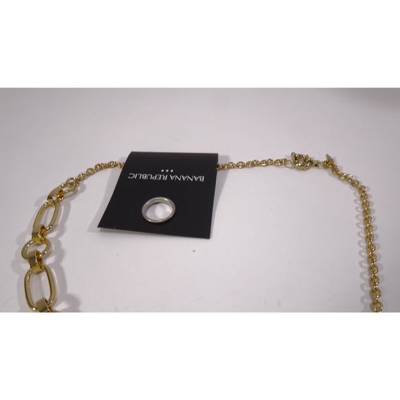 NWT Banana Republic Women's Cabochon Link Layer Necklace SET of 2 NWT 39 Ea - Picture 4 of 5
